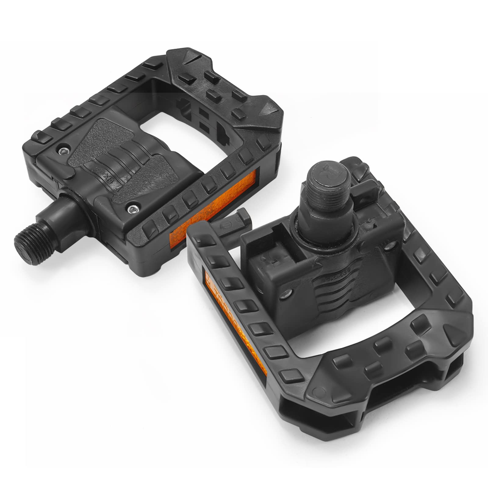 TT-EBIKE Folding Bike Pedals, Bicycle Foldable Pedals with Reflective Strip, Universal 9/16 inch Non-Slip Wide Platform Cycling Pedals for Folding Bike, E-Bike, Road Bike, Commute City MTB Bikes