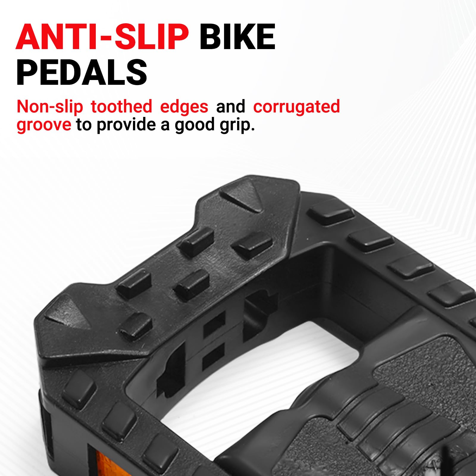 TT-EBIKE Folding Bike Pedals, Bicycle Foldable Pedals with Reflective Strip, Universal 9/16 inch Non-Slip Wide Platform Cycling Pedals for Folding Bike, E-Bike, Road Bike, Commute City MTB Bikes